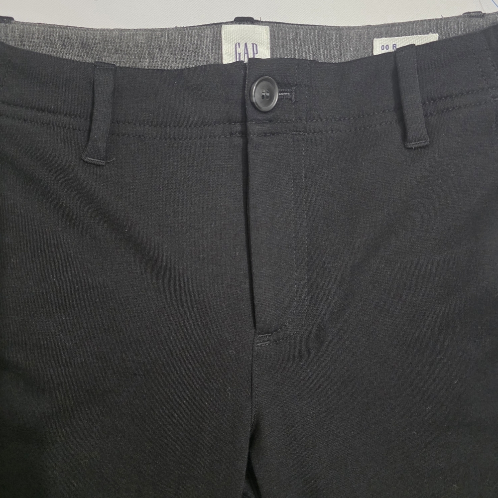 GAP Double Knit Girlfriend Pants Womens 00 Black Slim Ankle - Picture 5 of 12
